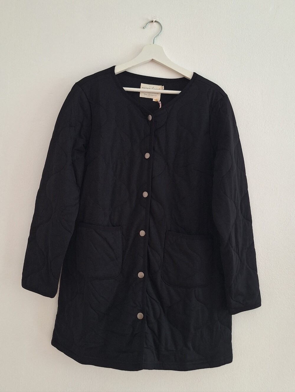 NWT evy's tree Black Longline Quilted Puffer Coat